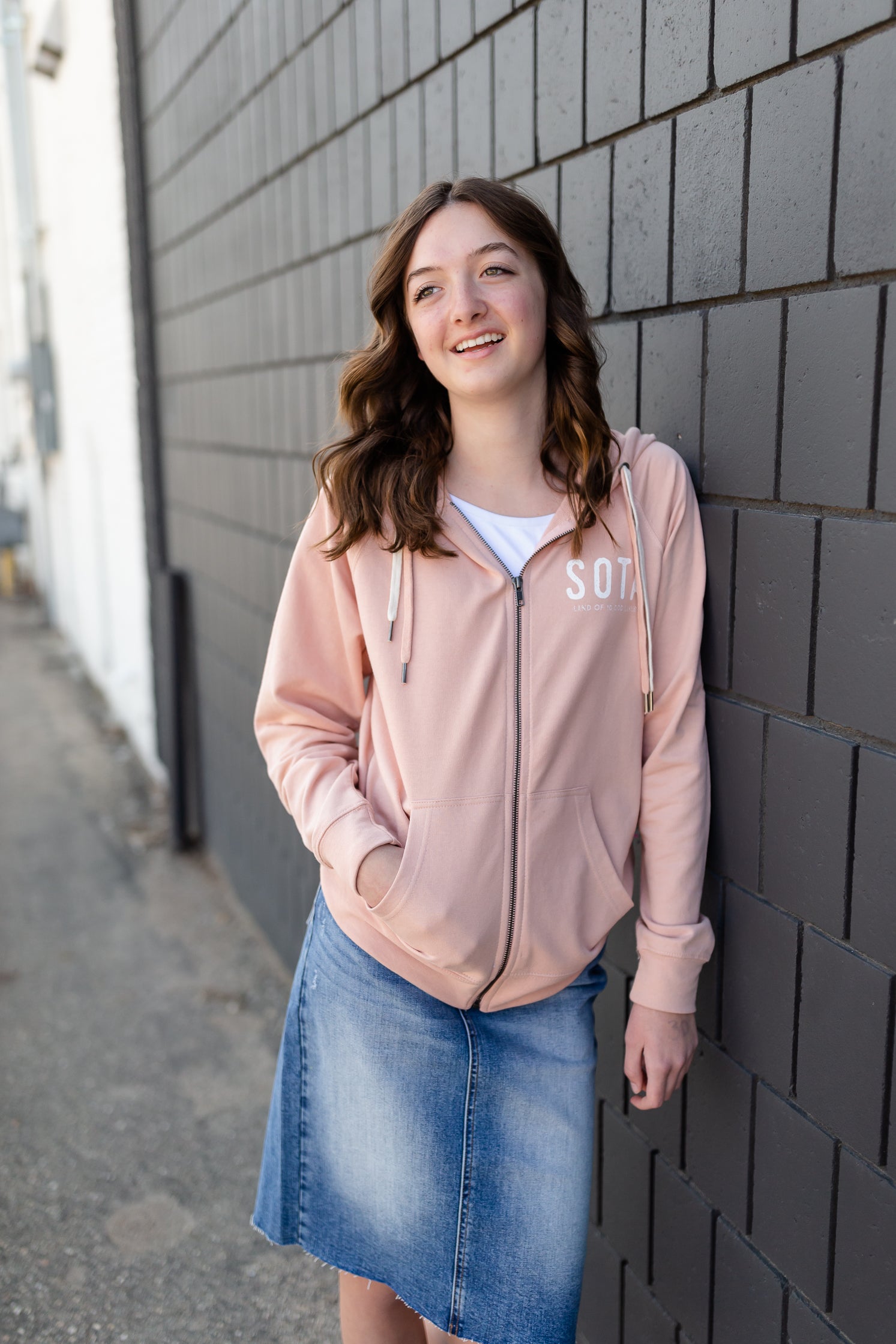 Blush Sota Zip Up Hoodie - FINAL SALE Tops