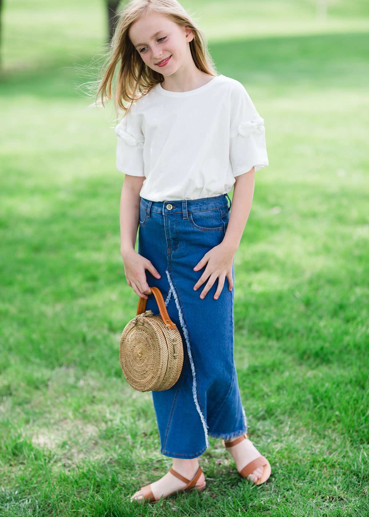 tie bow detail short sleeve tee