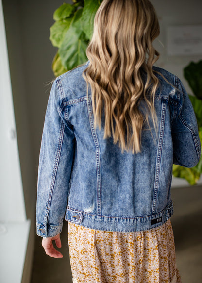 Boyfriend Denim Jean Jacket Tops Kut from the Kloth