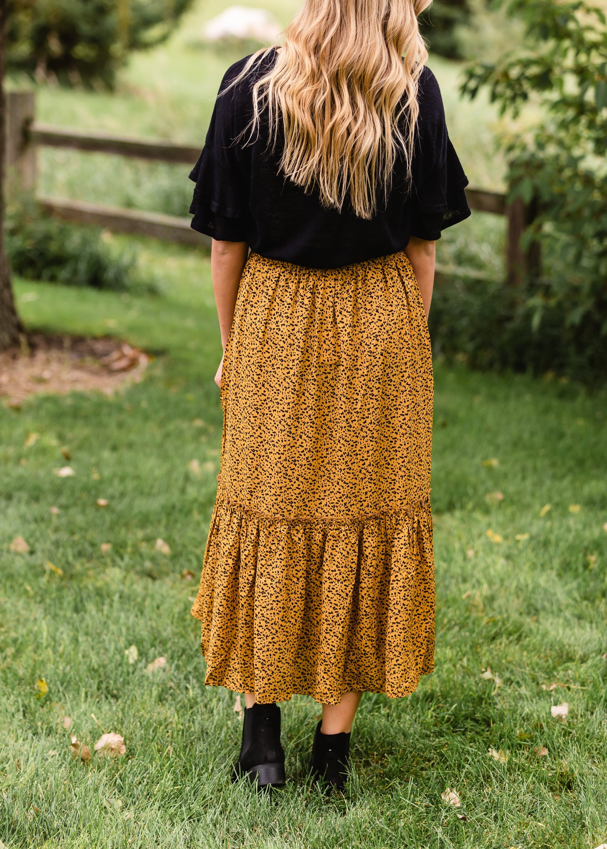 Brown Animal Pattern Midi Skirt - FINAL SALE Skirts