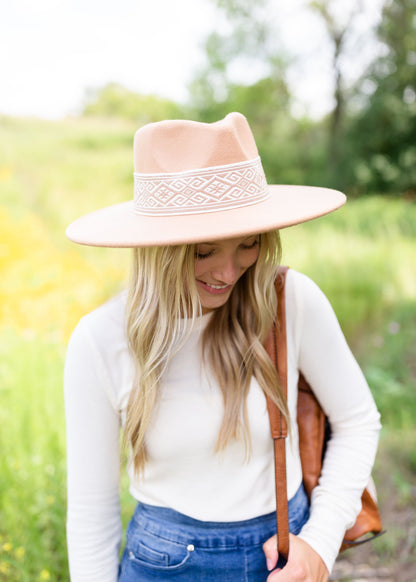 Brown Aztec Print Hat Accessories