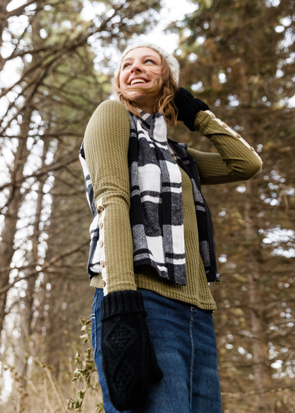 Buffalo Plaid Hooded Vest - FINAL SALE Tops