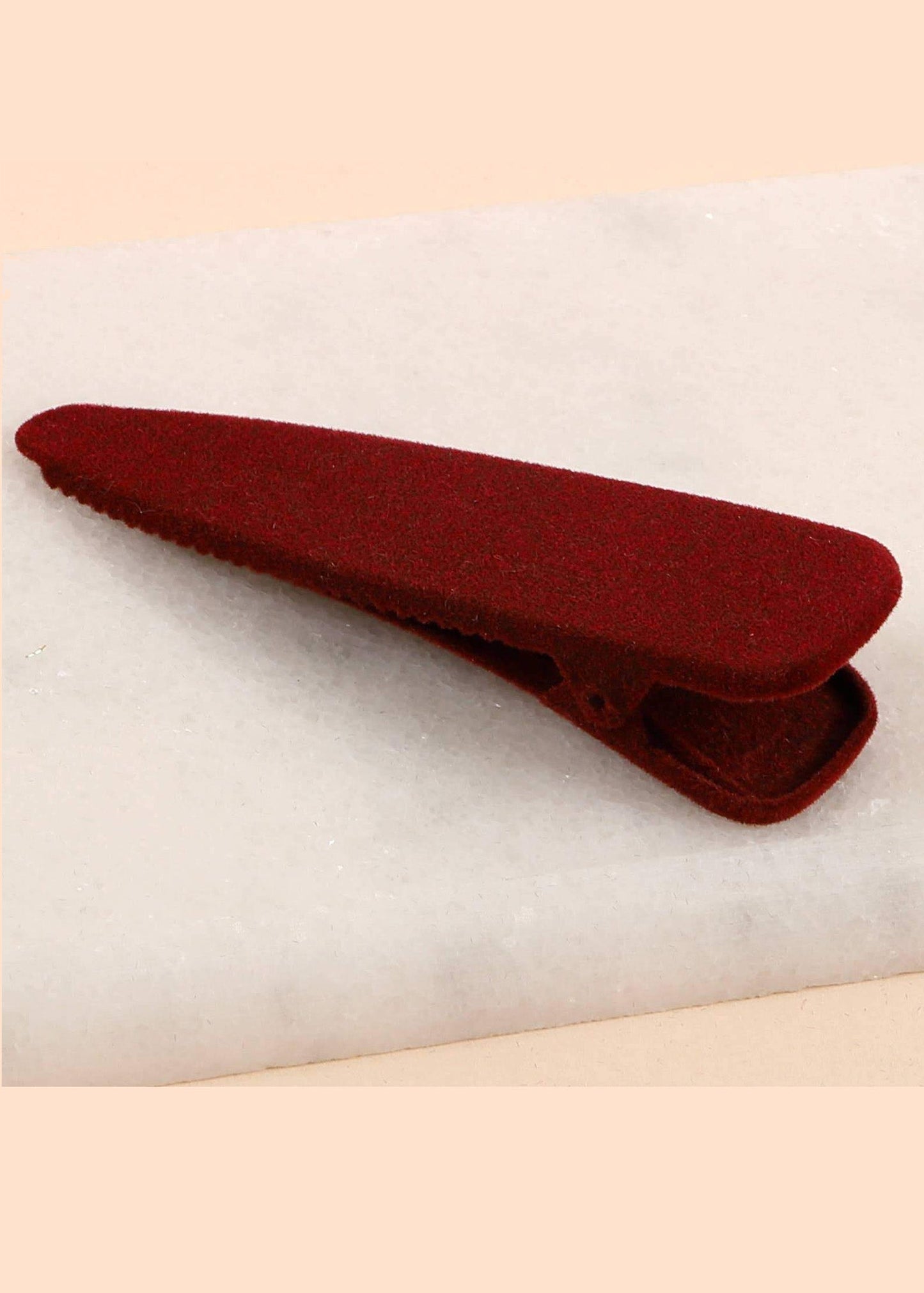 Burgundy Velvet Hair Clip Accessories