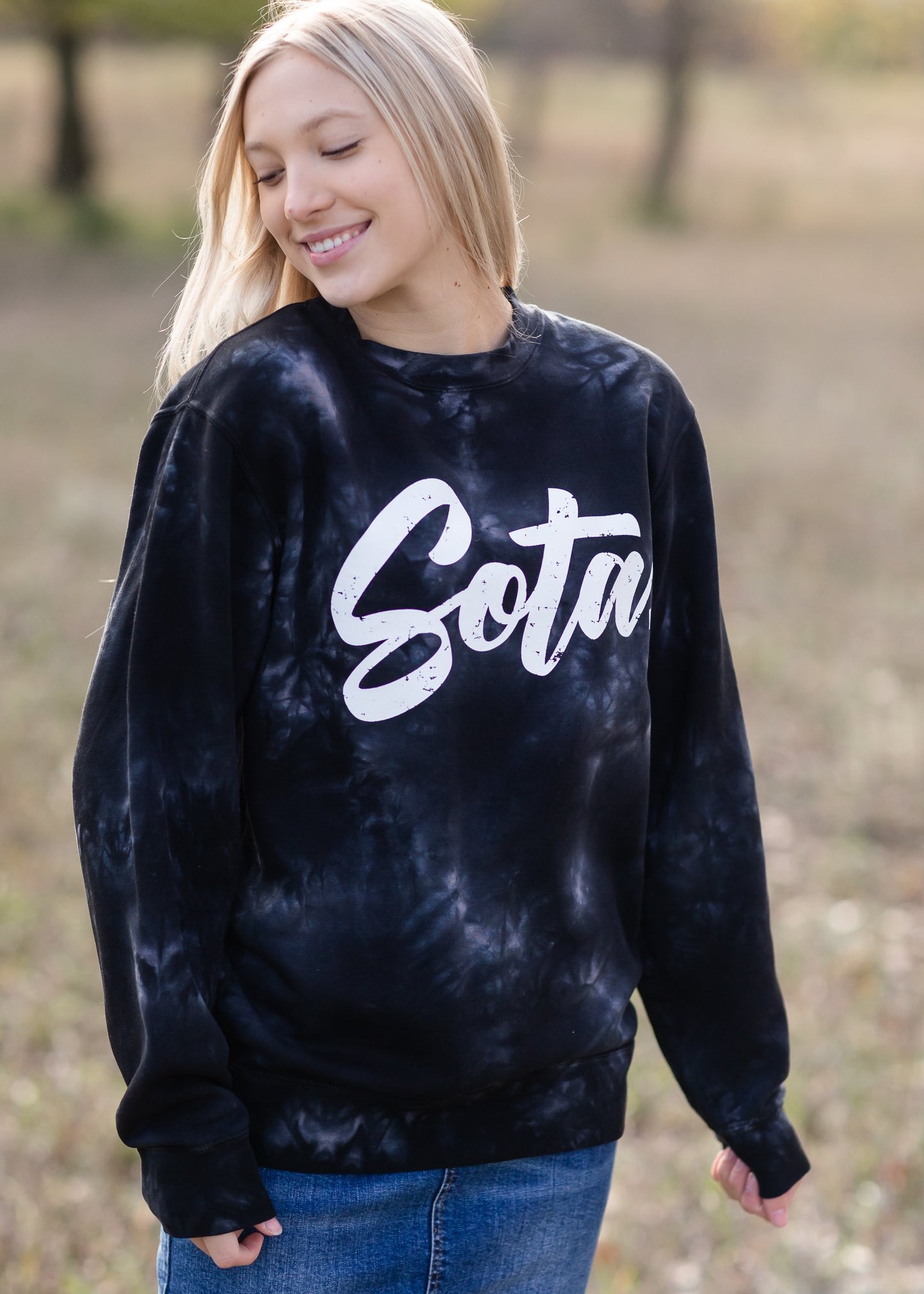 Charcoal Distressed Sota Sweatshirt Tops Northern Print Co.