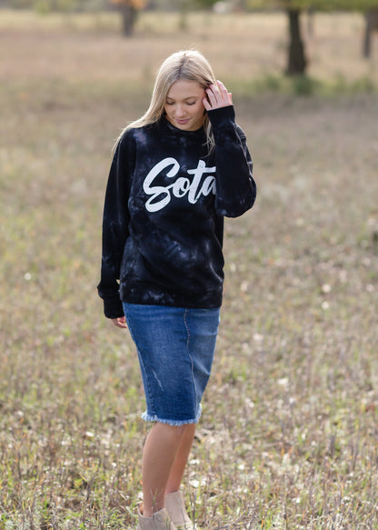 Charcoal Distressed Sota Sweatshirt Tops Northern Print Co.