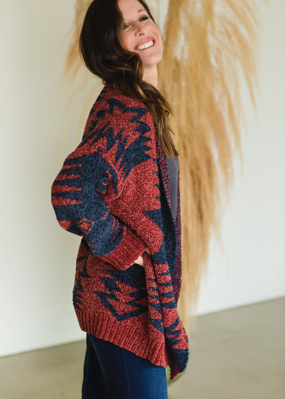 Chenille Aztec Print Cardigan - FINAL SALE Shirt