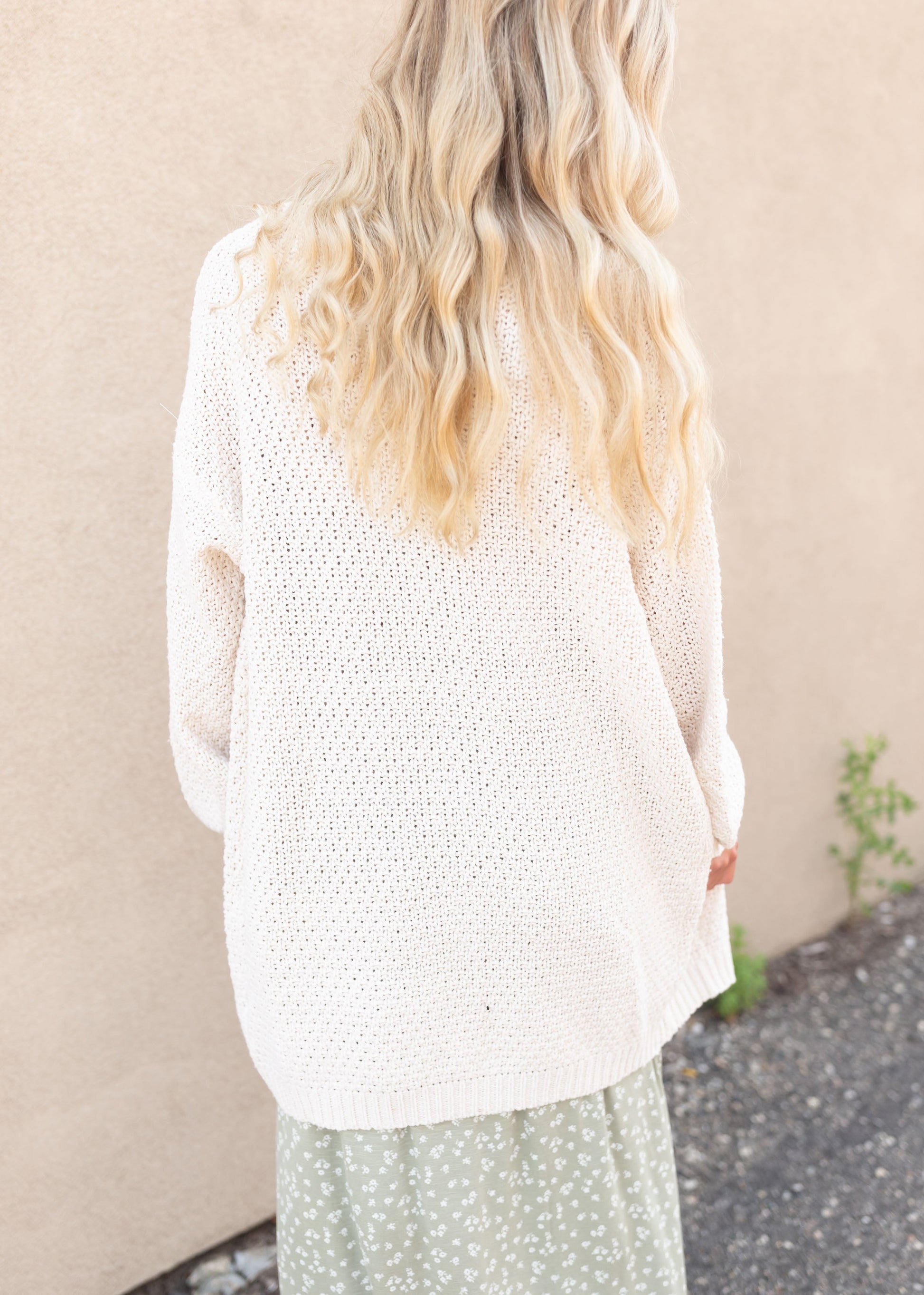 Chunky Long Sleeve Oversized Cardigan Tops