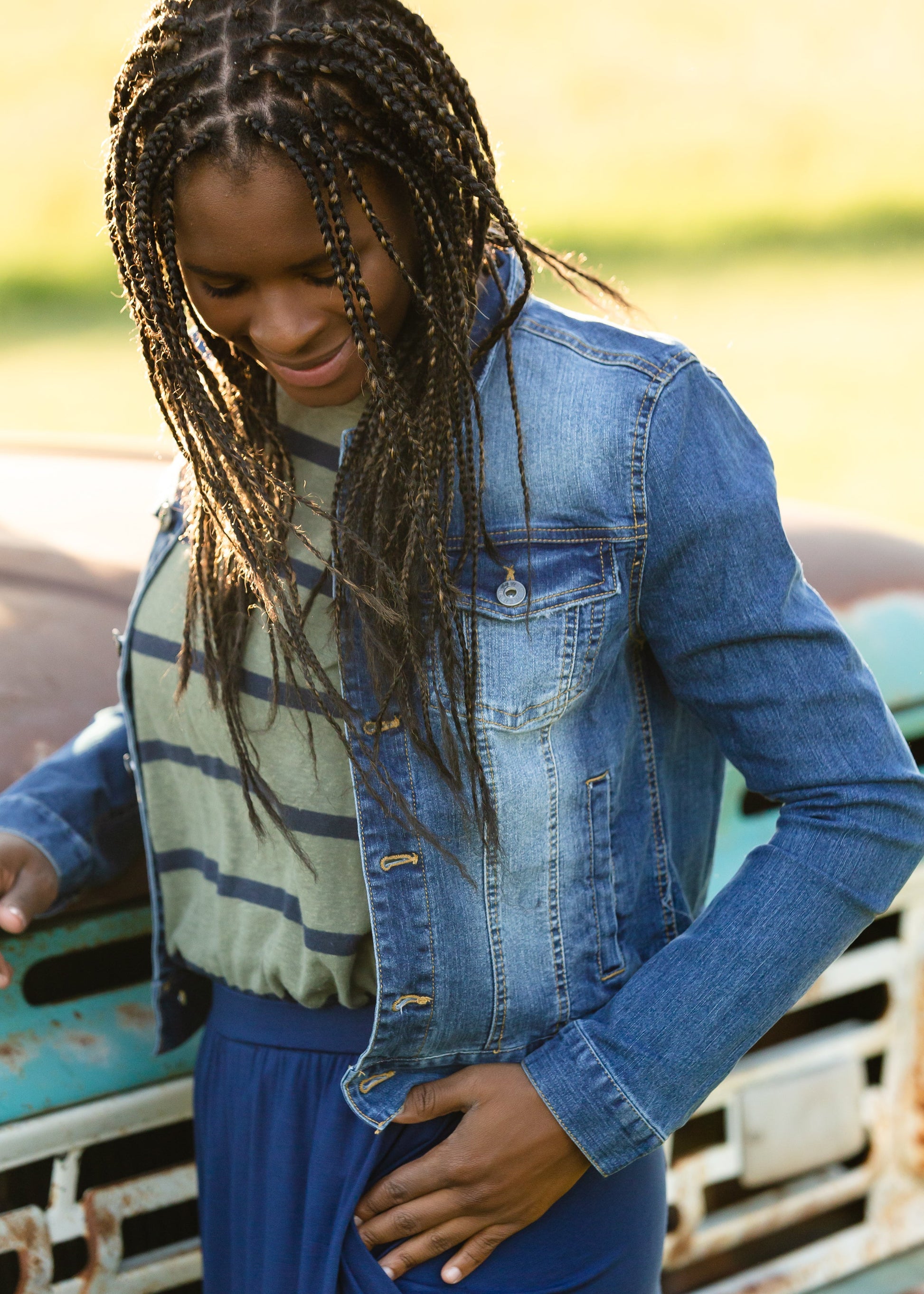 Classic Cut Denim Jean Jacket - FINAL SALE Tops