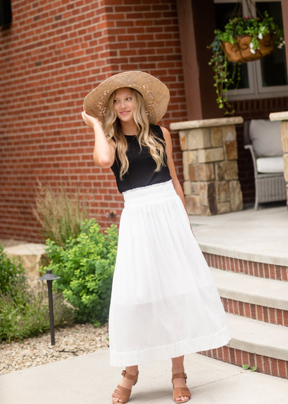 Classic White Cotton Maxi Skirt - FINAL SALE Skirts