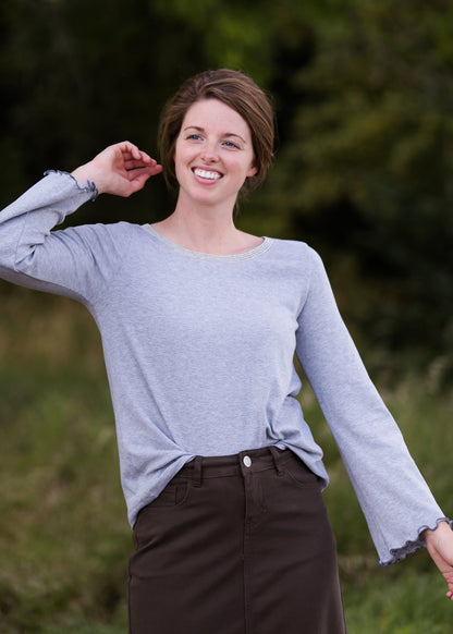 Contrast Tie Back Top