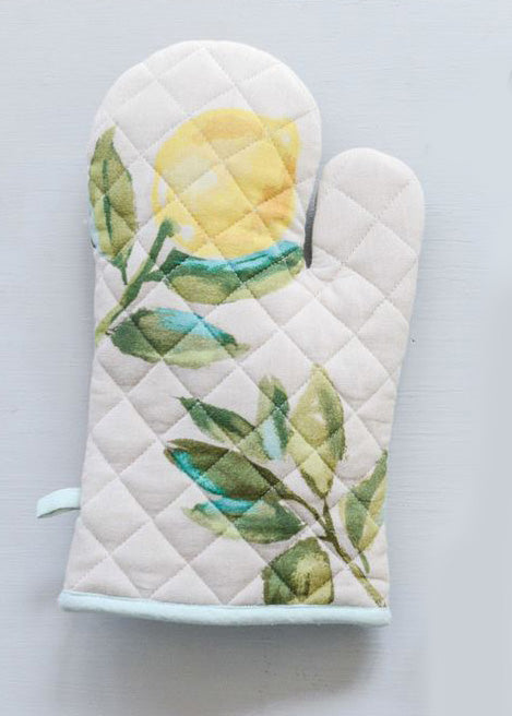 lemon boutique style oven mitt