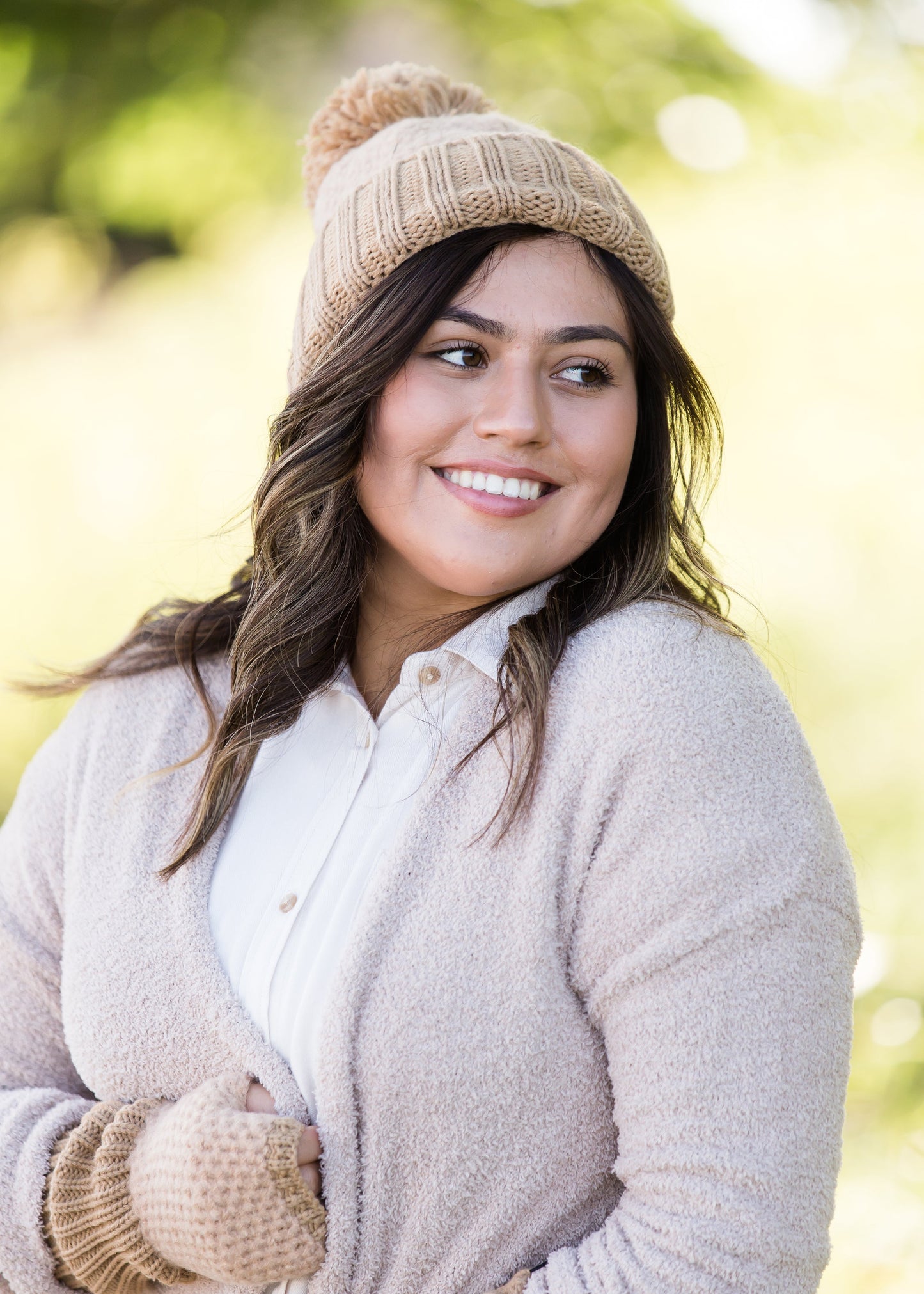 cozy sherpa long duster cardigan in taupe