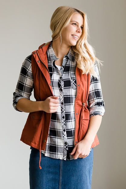 Cozy Sherpa Button Up Vest - FINAL SALE Tops