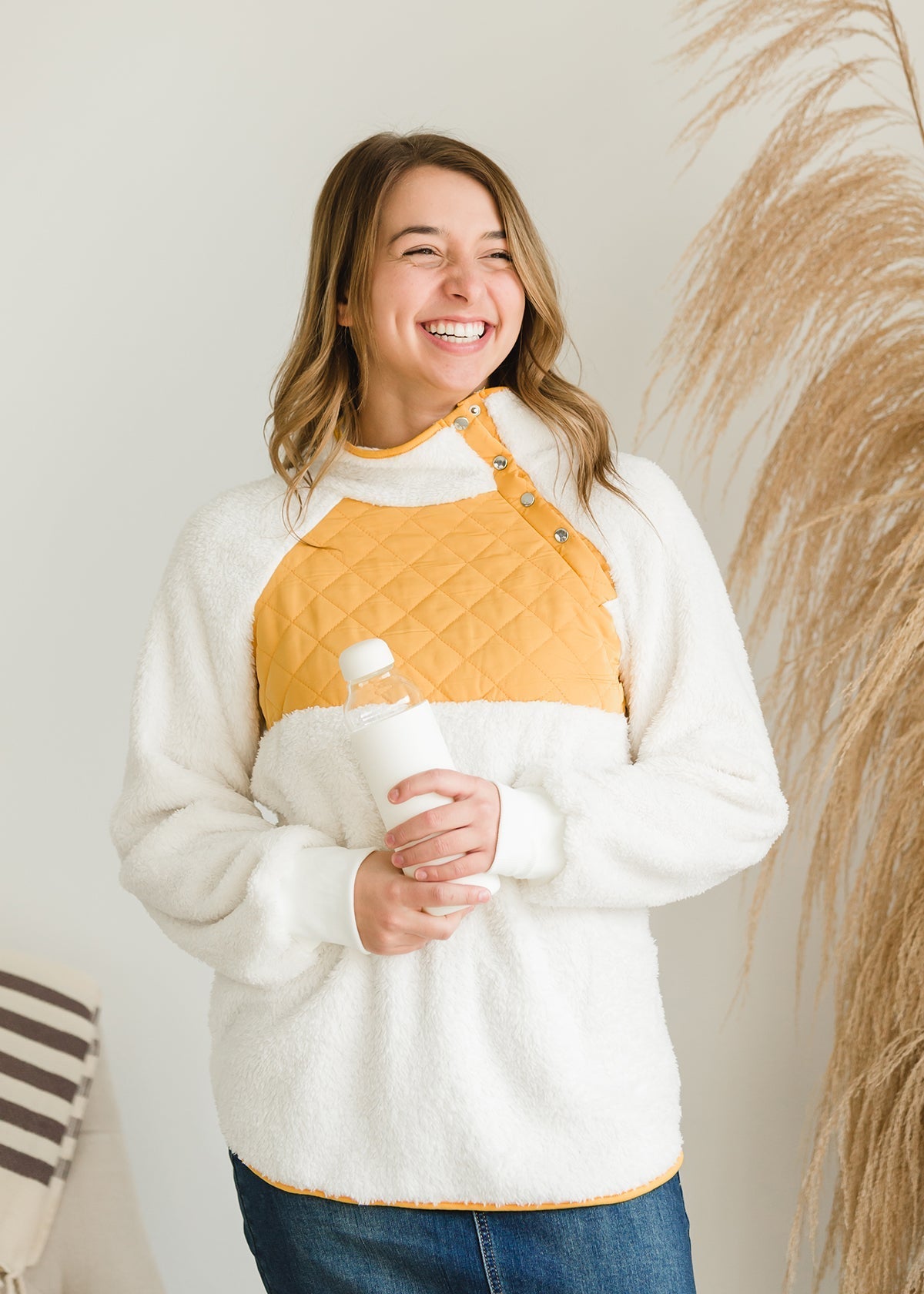 Cozy Sherpa Side Button Fleece - FINAL SALE Layering Essentials