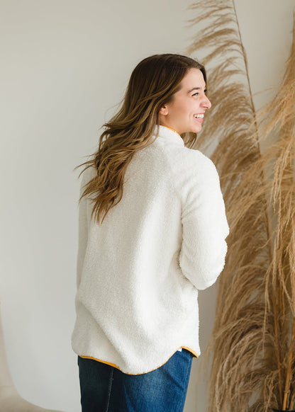 Cozy Sherpa Side Button Fleece - FINAL SALE Layering Essentials