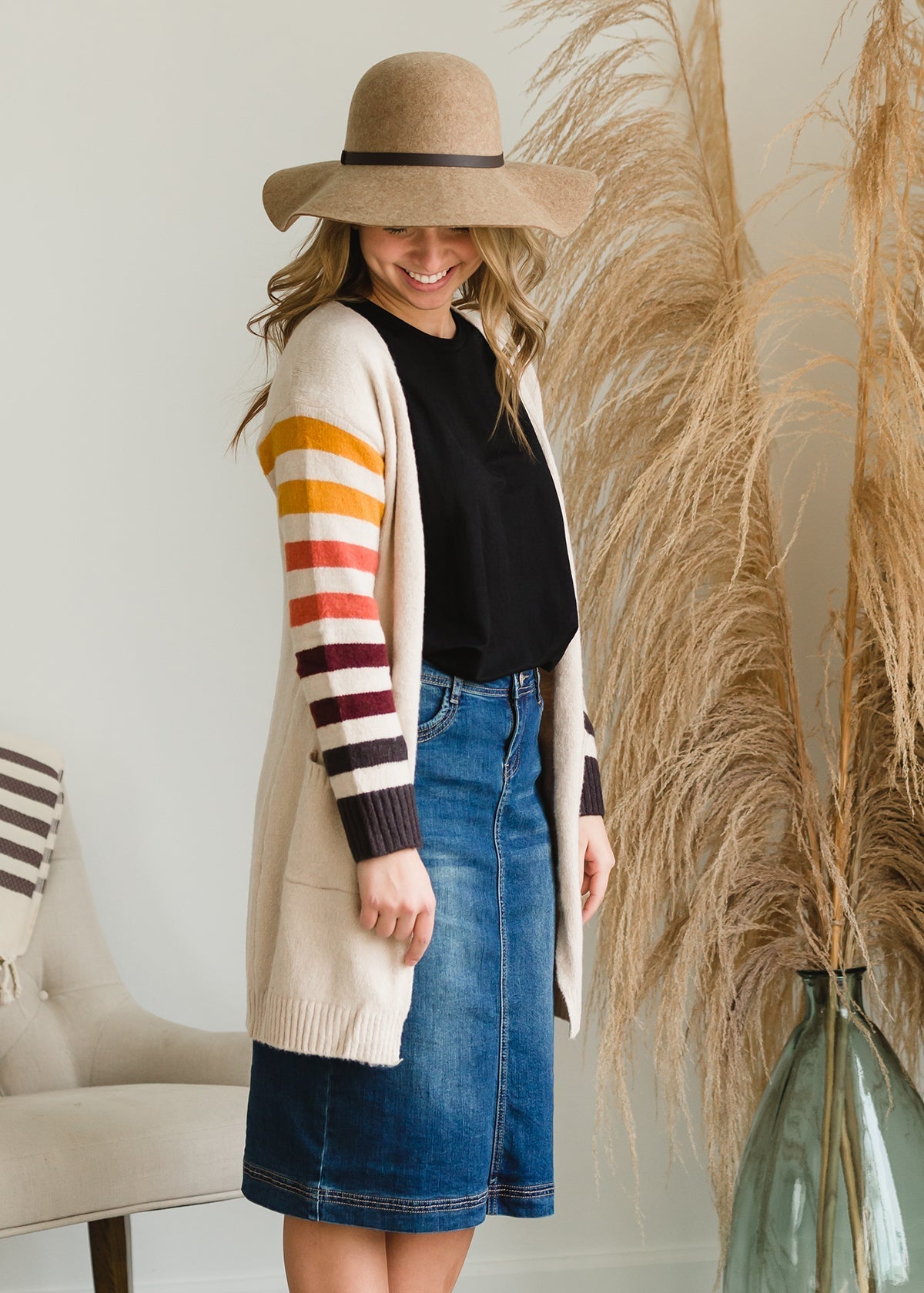 Cozy Striped Warm Cardigan - FINAL SALE Layering Essentials