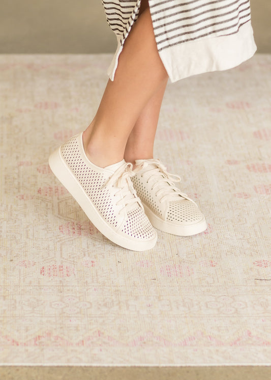 Cream Perforated Detail Shoe - FINAL SALE shoes