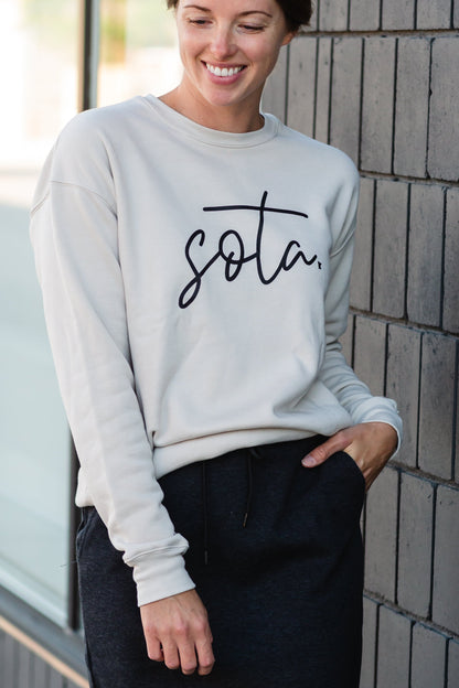 Cream Sota Crewneck Sweatshirt - FINAL SALE Tops