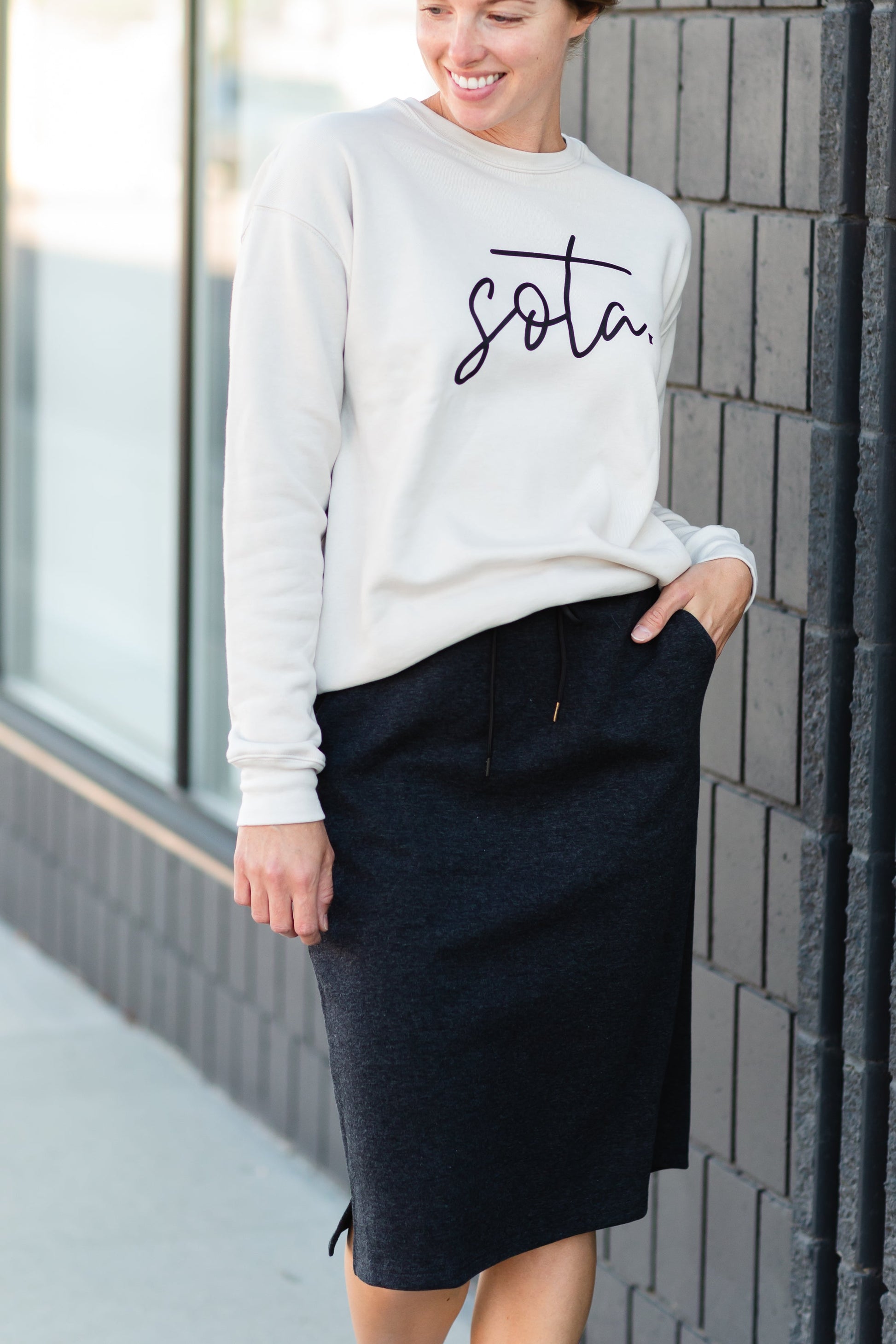 Cream Sota Crewneck Sweatshirt - FINAL SALE Tops