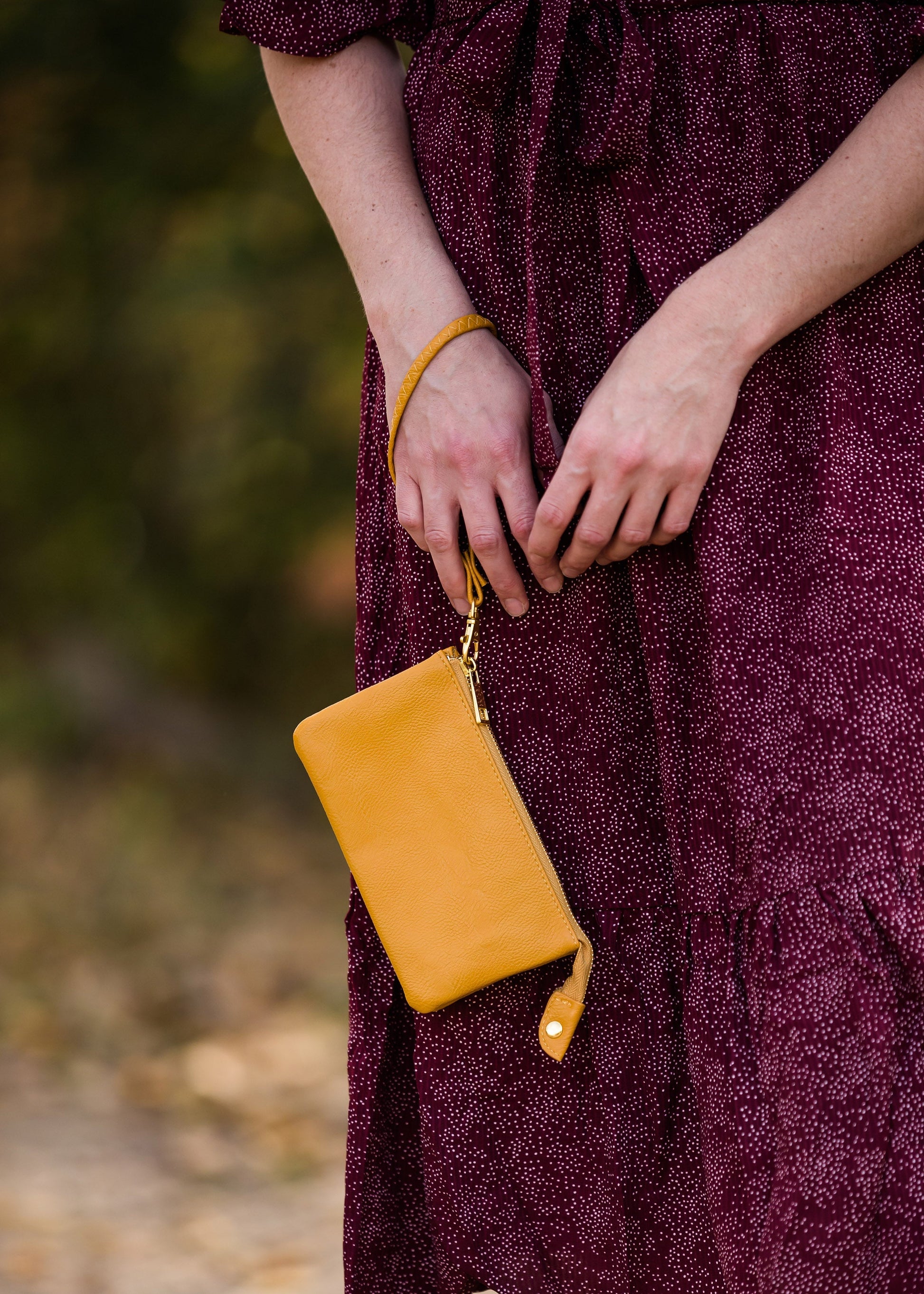 Detachable Leather Wristlet - FINAL SALE Accessories Yellow