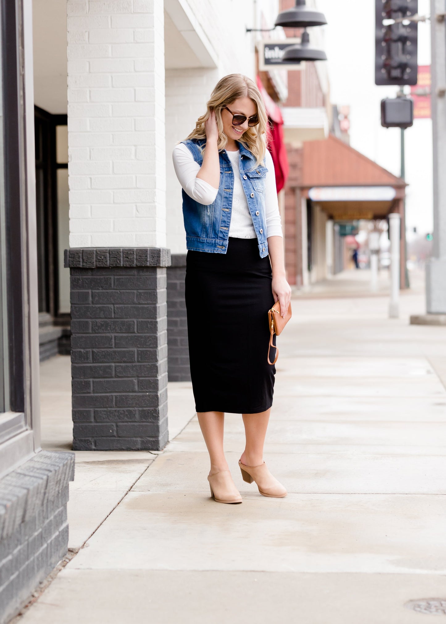 Distressed Premium Denim Vest - FINAL SALE Tops