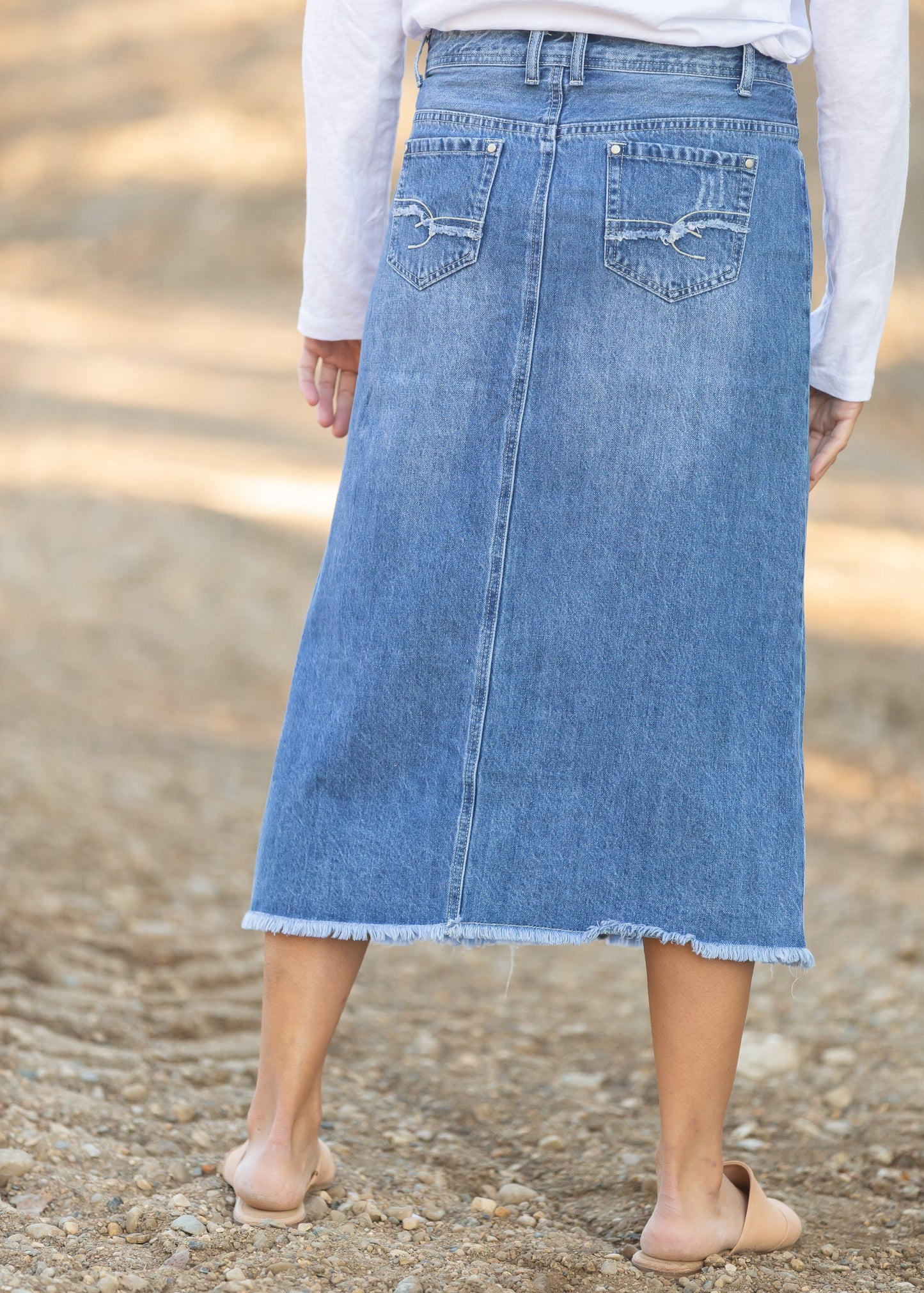 Everly Midi Denim Skirt Skirts