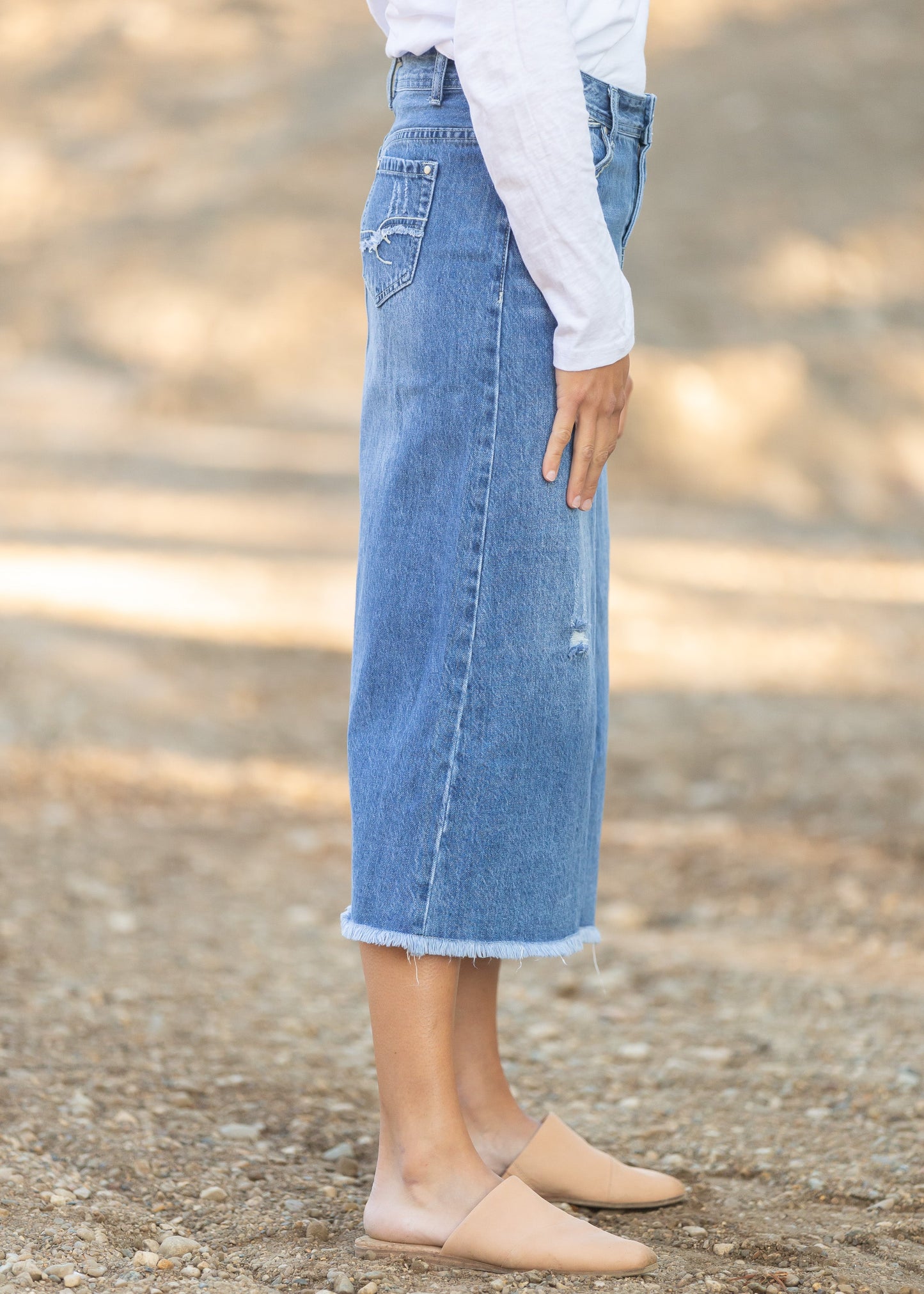 Everly Midi Denim Skirt Skirts