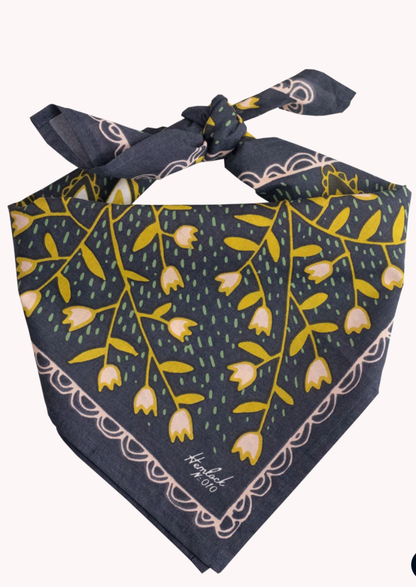 Feminine Soft Printed Bandana - FINAL SALE Accessories Blue