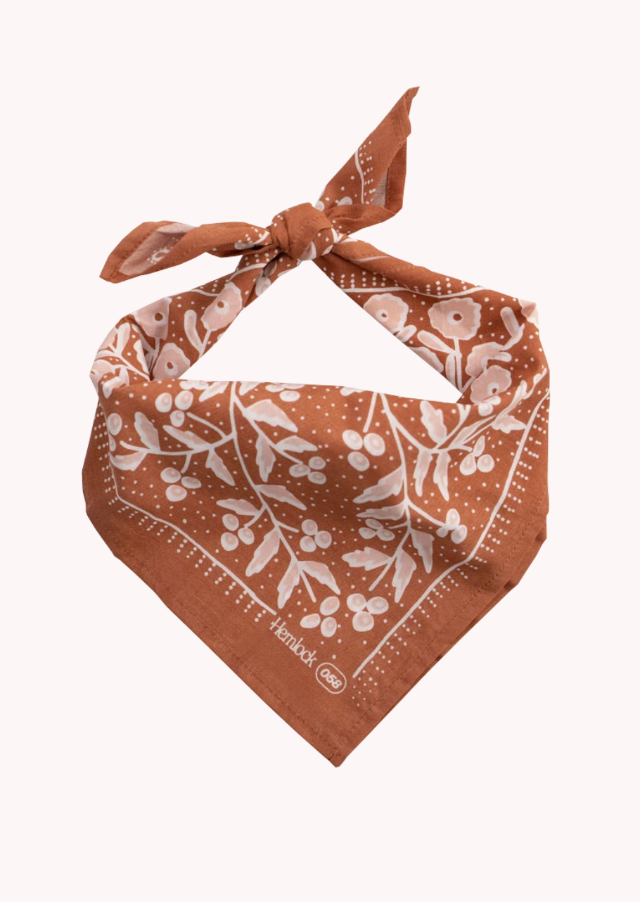 Feminine Soft Printed Bandana - FINAL SALE Accessories Orange