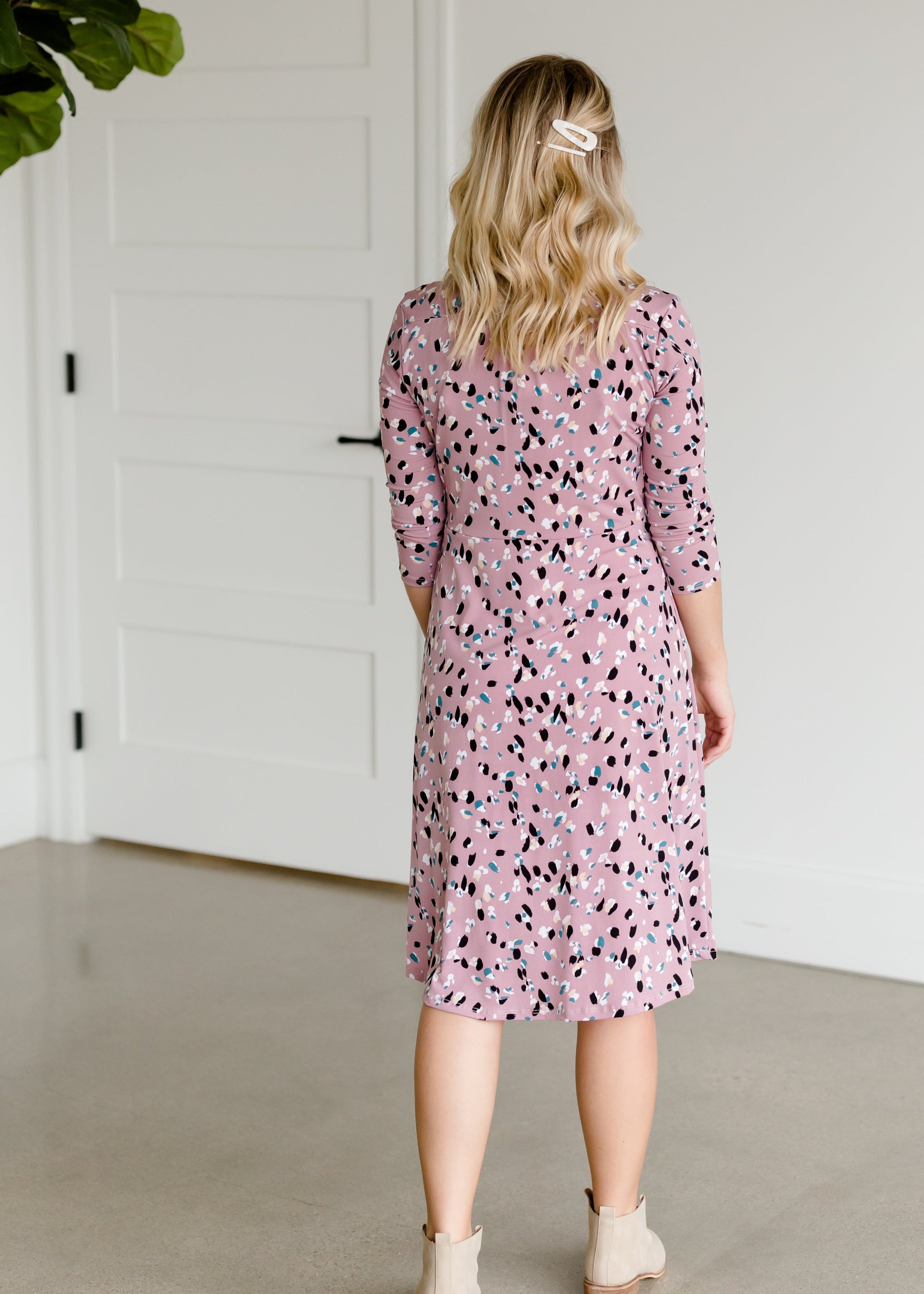 Floral Faux Wrap Midi Dress - FINAL SALE Dresses