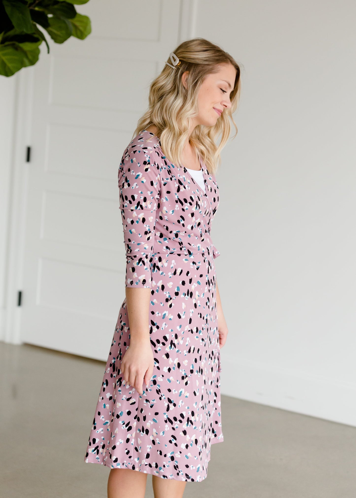 Floral Faux Wrap Midi Dress - FINAL SALE Dresses