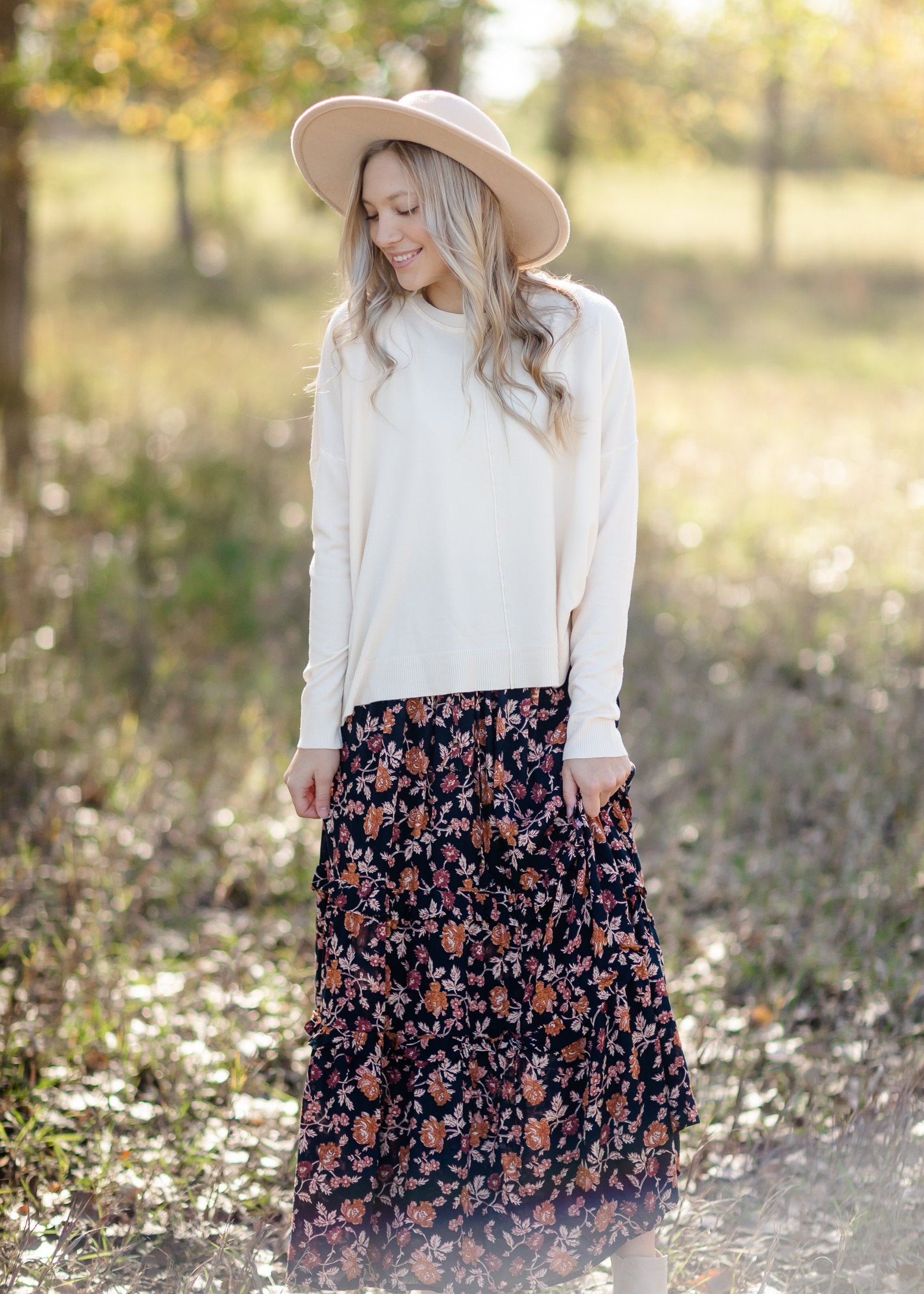 Floral Ruffle Tiered Maxi Skirt - FINAL SALE Skirts Dress Forum