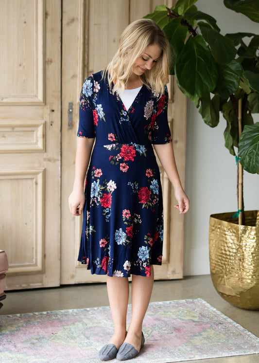 Floral Side Tie Midi Dress - FINAL SALE Dresses