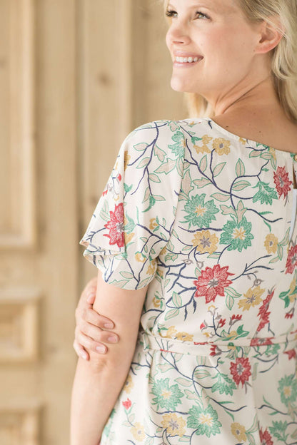 Flowy Flowering Blouse Tops