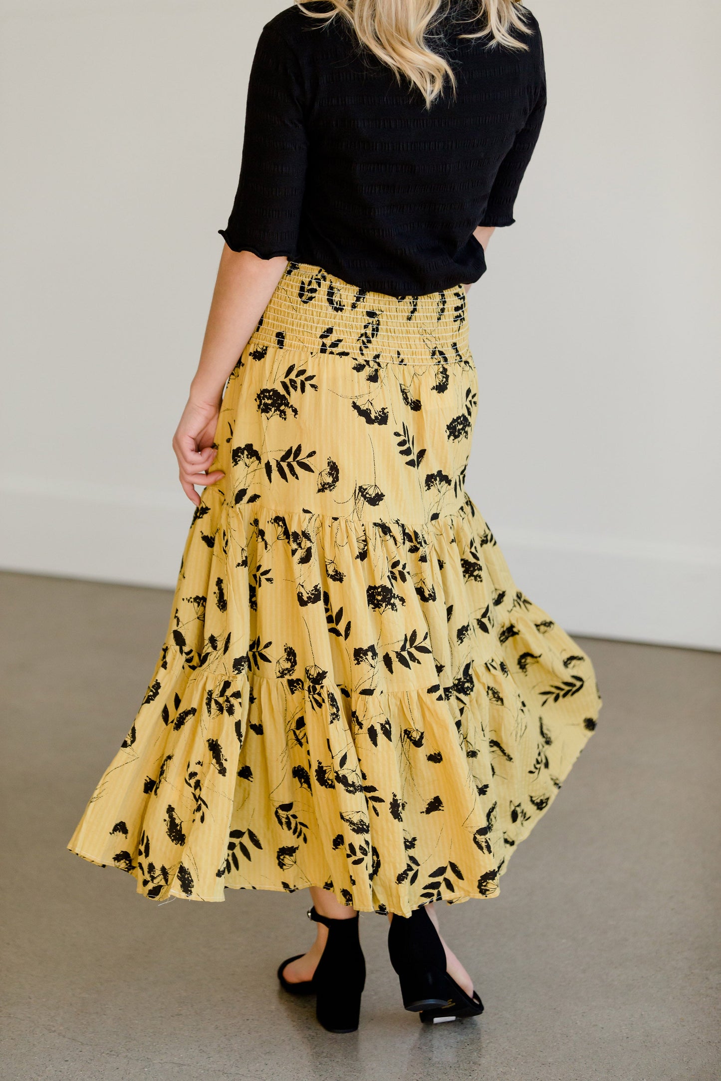 Flowy Stretch Floral Midi Skirt - FINAL SALE Skirts