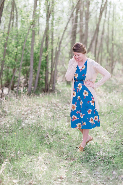 Flutter & Floral Midi Dress Dresses