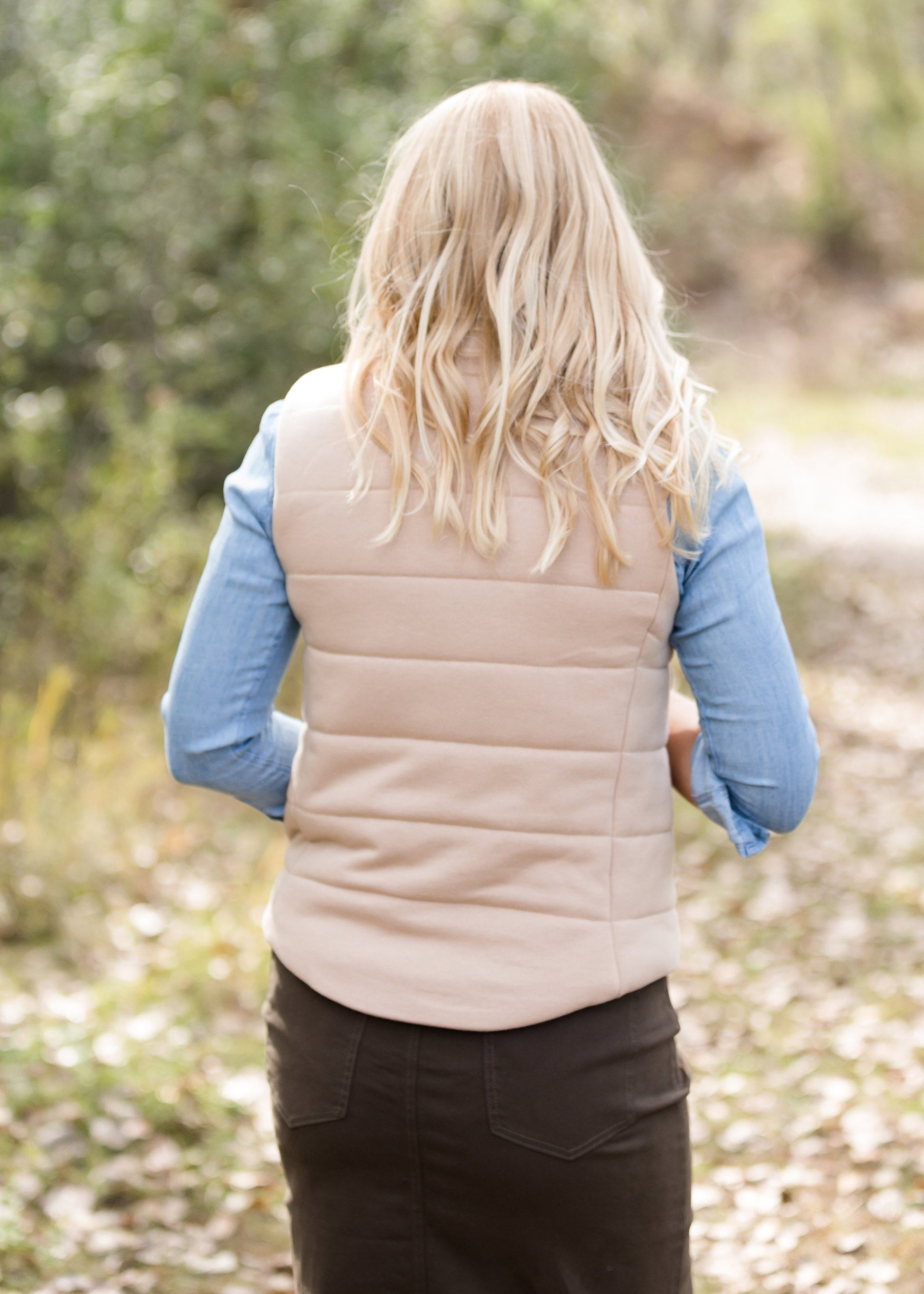 French Terry Padded Puffer Vest - FINAL SALE Tops