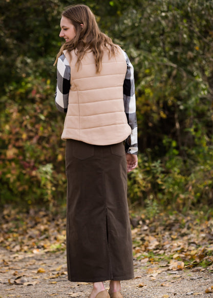 French Terry Padded Puffer Vest - FINAL SALE Tops