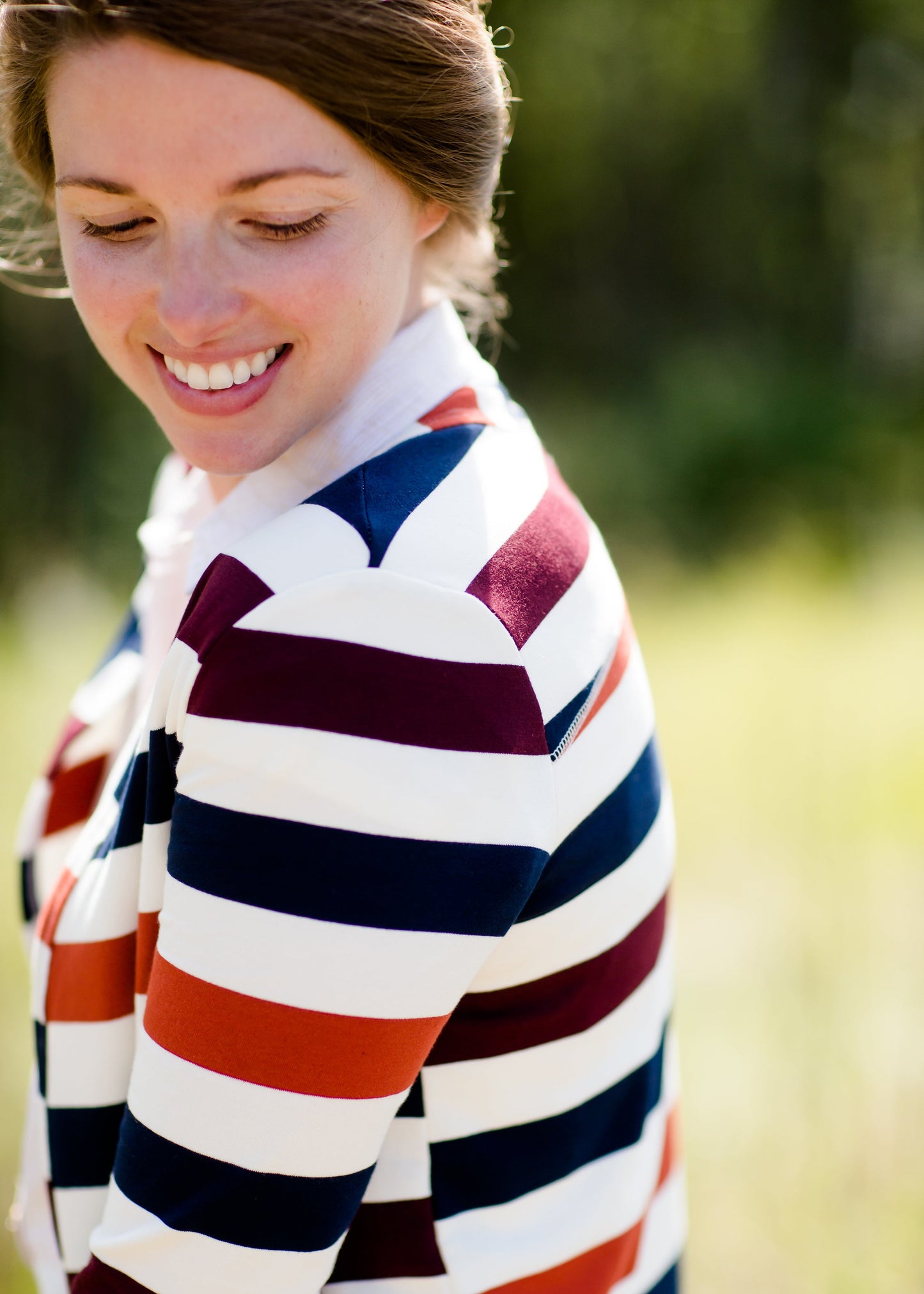 multi color striped long duster cardigan