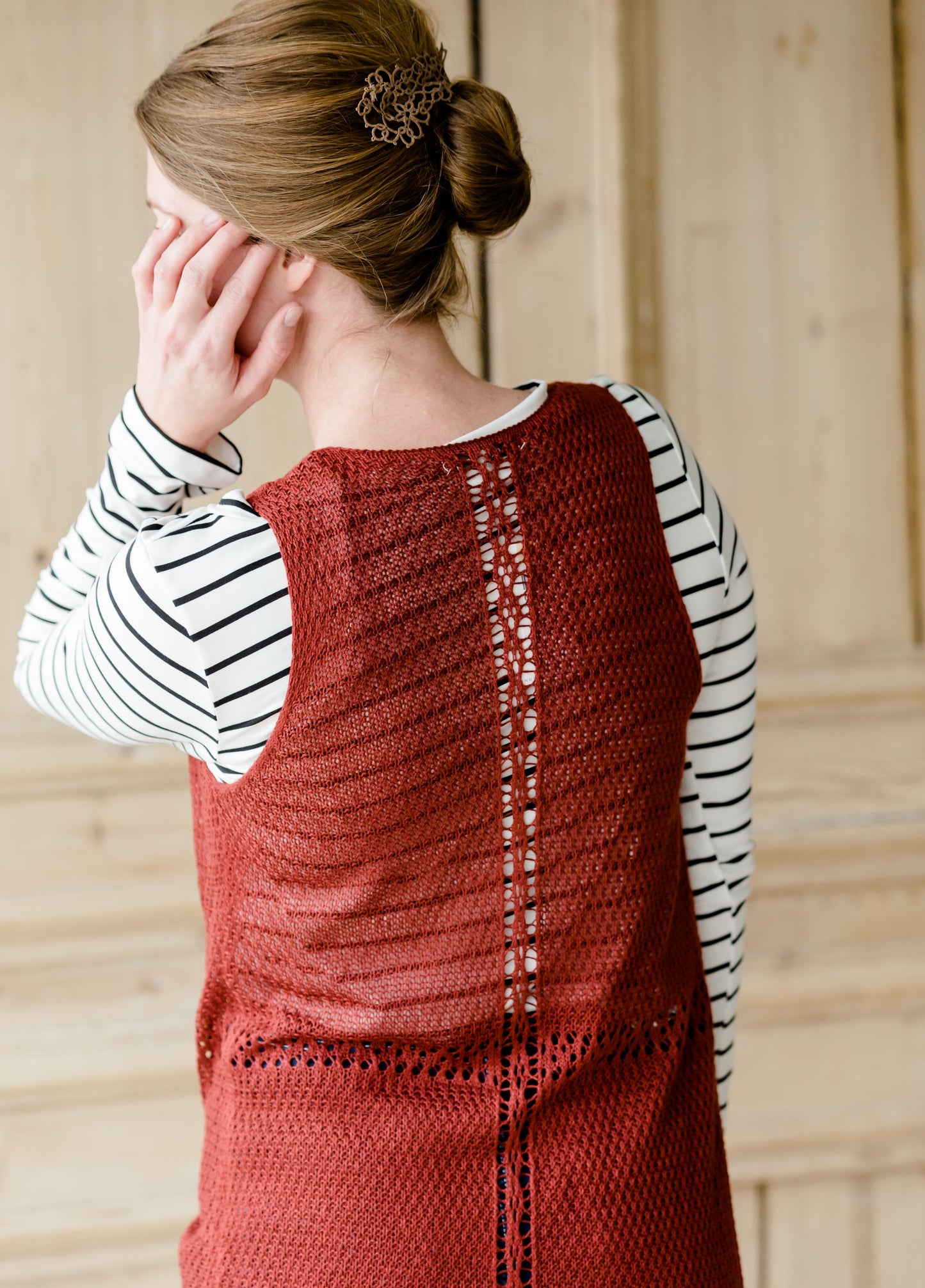 Fringe Detail Duster Vest - FINAL SALE Tops