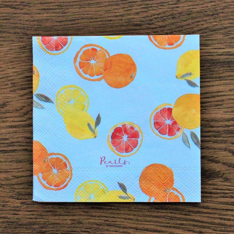 Fruitful Sunshine Cocktail Scripture Napkin Home & Lifestyle