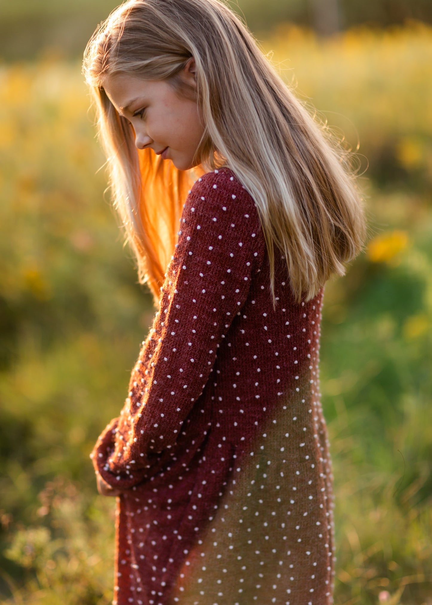 Girls Burgundy Swiss Dot Sweater Dress Girls Hayden Los Angeles