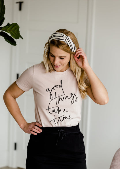 Good Things Take Time Graphic Top - FINAL SALE Tops