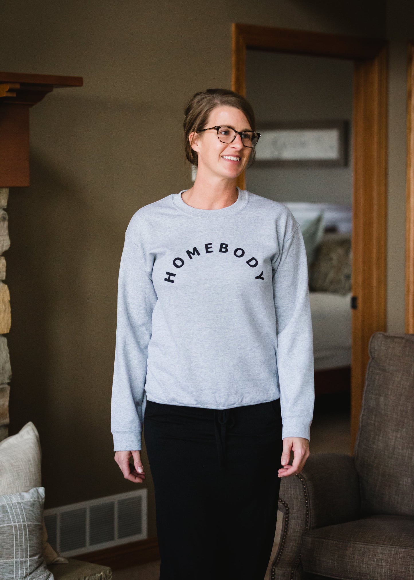 Gray Homebody Crewneck Sweatshirt - FINAL SALE Tops