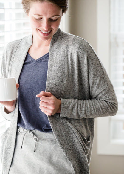 Gray Lightweight Dolman Sweater - FINAL SALE Tops