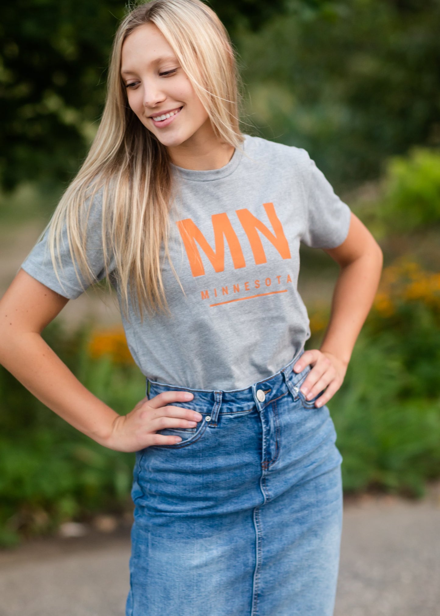 Gray Minnesota Graphic Tee Tops LCC Apparel