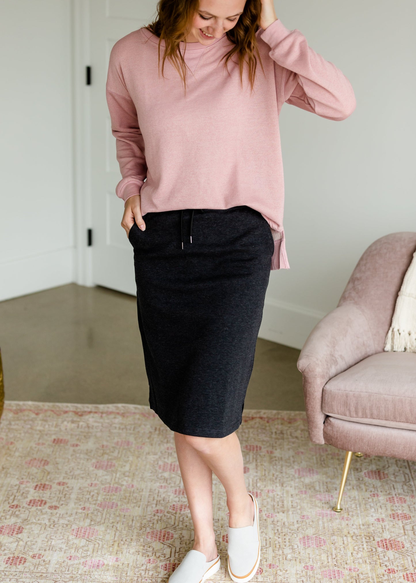 Hacci Brushed Blush Pullover Sweater - FINAL SALE Tops