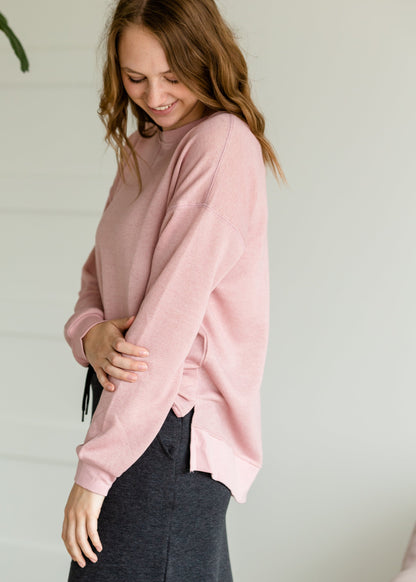 Hacci Brushed Blush Pullover Sweater - FINAL SALE Tops