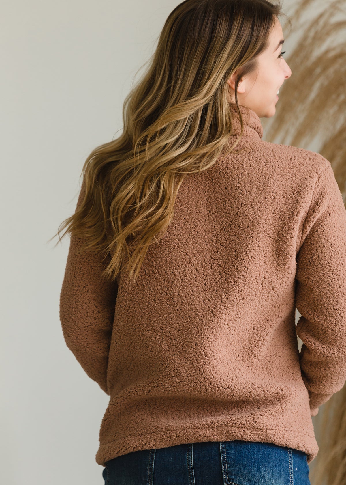 Half Zip Sherpa Sweater - FINAL SALE Tops