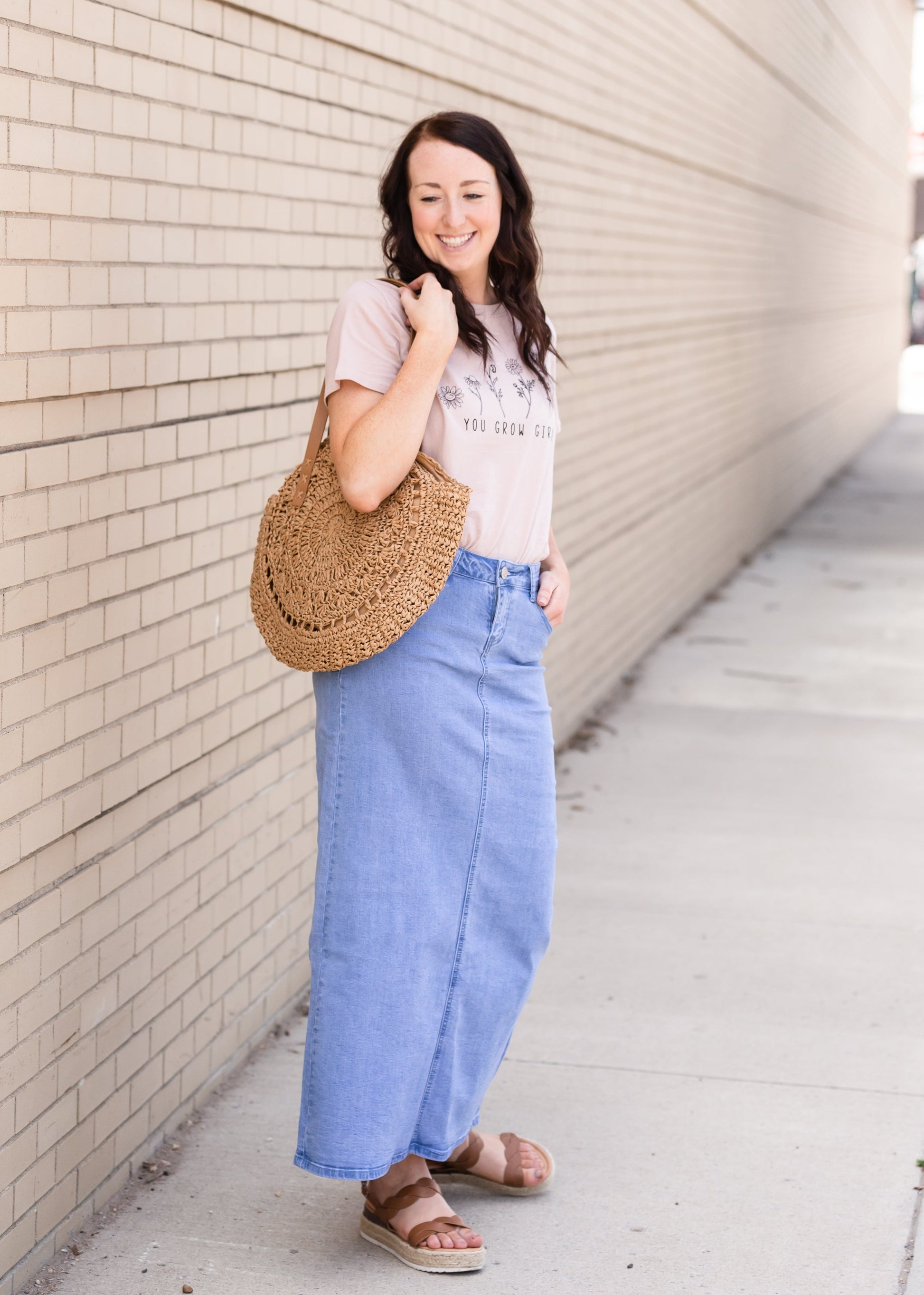 Handmade Round Straw Boho Double Handle Bag - FINAL SALE Accessories